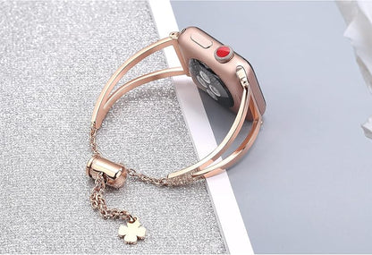 Secbolt Stainless Steel Bangle Band for Smart Watch - Elegant Metal Bracelet for Women